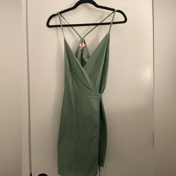 Showpo. | Dresses | Showpo Sage Green Wrap Dress S | Poshmark